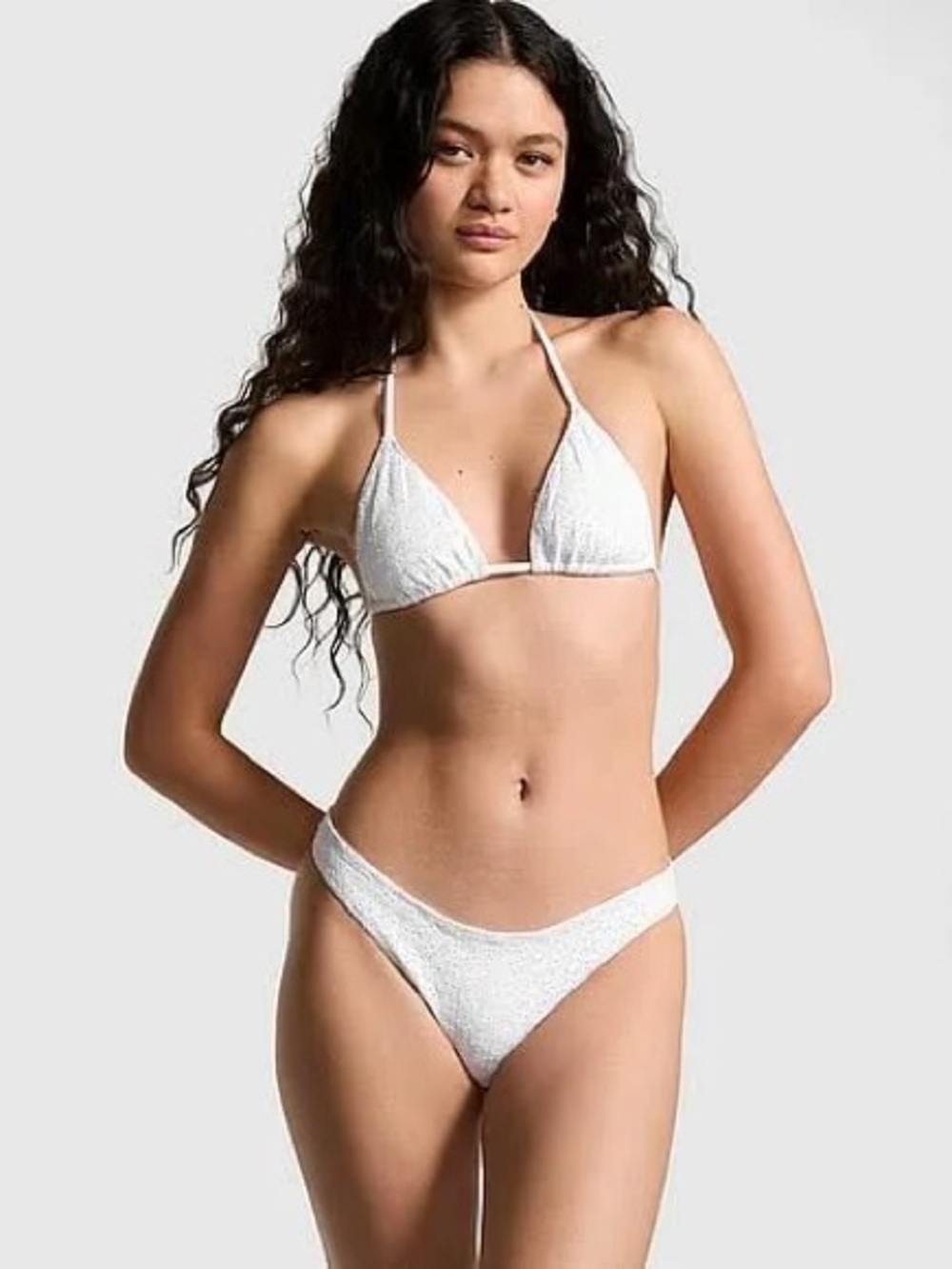 NWT - PINK By Frankies Bikinis Cape May Eyelet Bikini